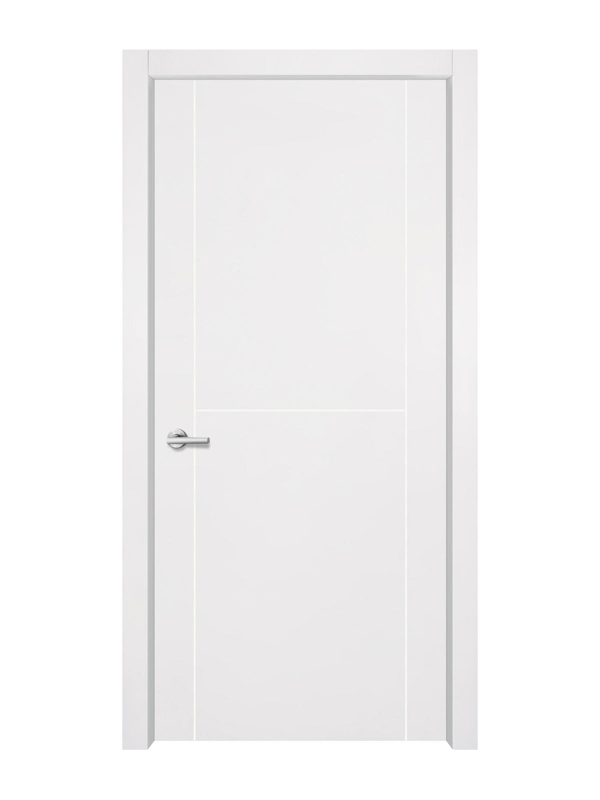Glacier White Interior Door Slab - Scala 1 Concave Design in Bright White epoxy