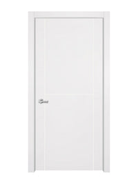 Glacier White Interior Door Slab - Scala 1 Concave Design in Bright White epoxy