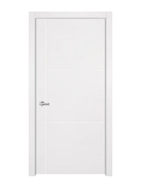 Glacier White Interior Door Slab - Axis 2 Concave Design in Bright White epoxy