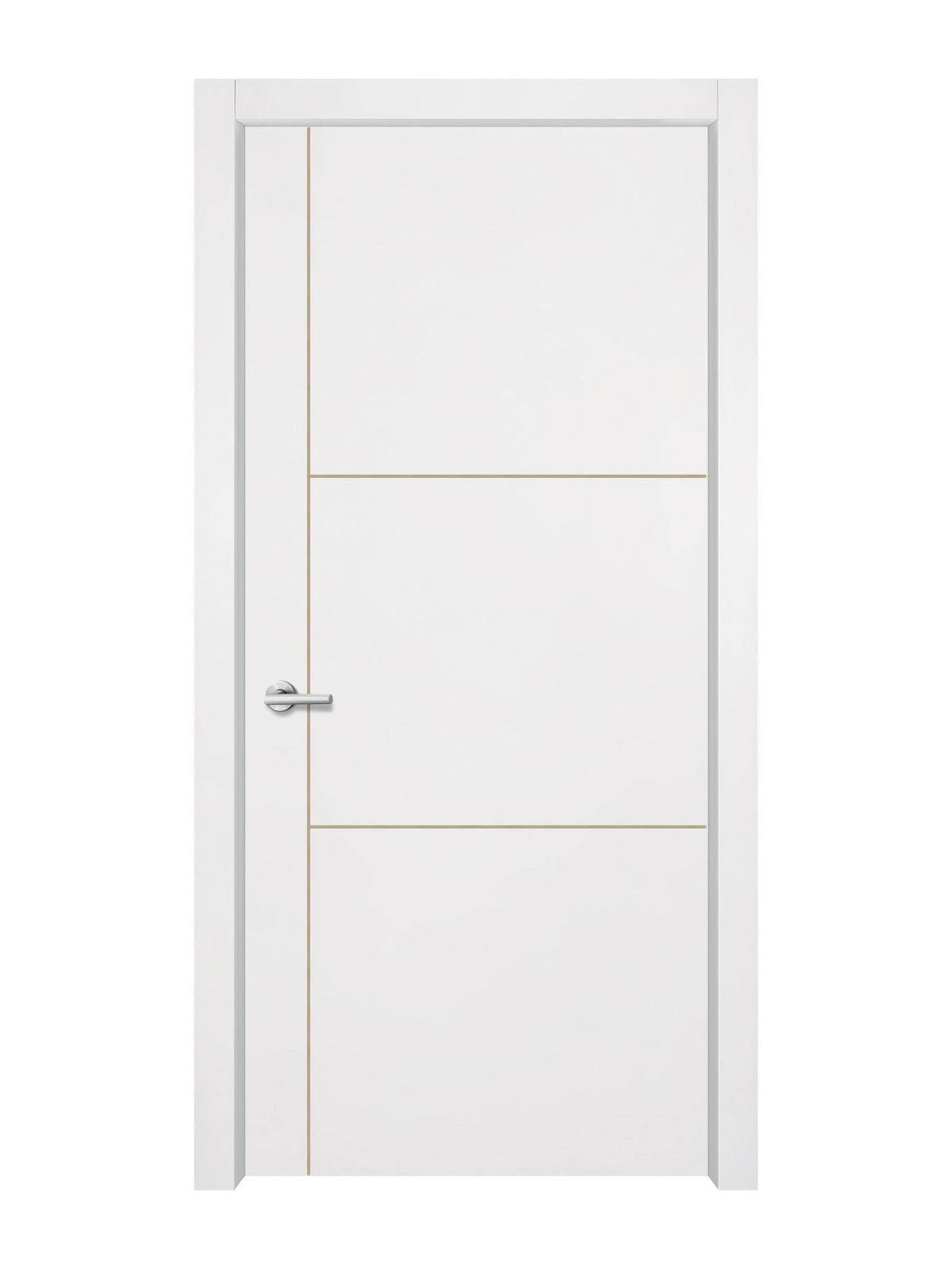 Glacier White Interior Door Slab - Axis 2 Concave Design in Almond Cream epoxy