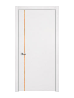 Glacier White Interior Door Slab - Aliyah 1L Inlay Design (I2201)