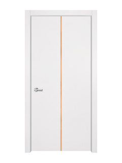 Glacier White Interior Double Door Slabs - Aliyah 1C Inlay Design (I2204)