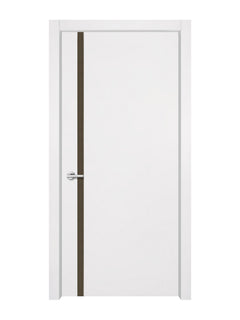 Glacier White Interior Double Door Slabs - Aliyah 1L Inlay Design (I5201)
