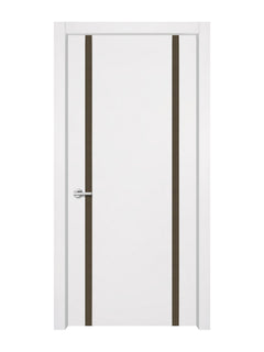 Glacier White Interior Double Door Slabs - Aliyah 2 Inlay Design (I5203)