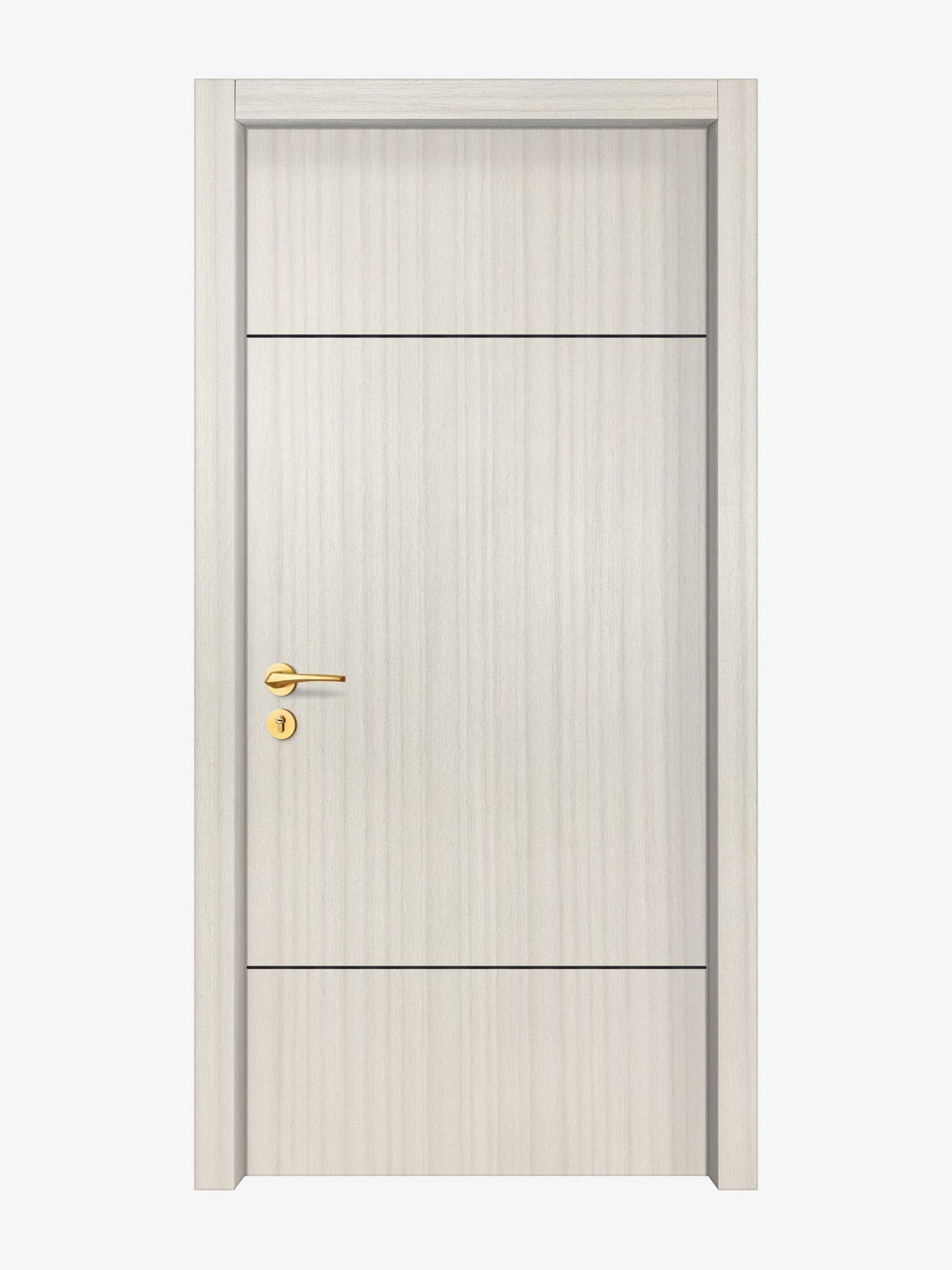 Ivory Oak  Interior Double Door Slabs - Elevar 2W Concave Design in Black Pearl epoxy