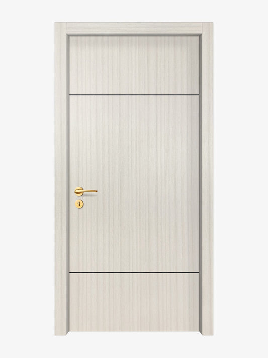 Ivory Oak  Interior Double Door Slabs - Elevar 2W Concave Design in Black Pearl epoxy