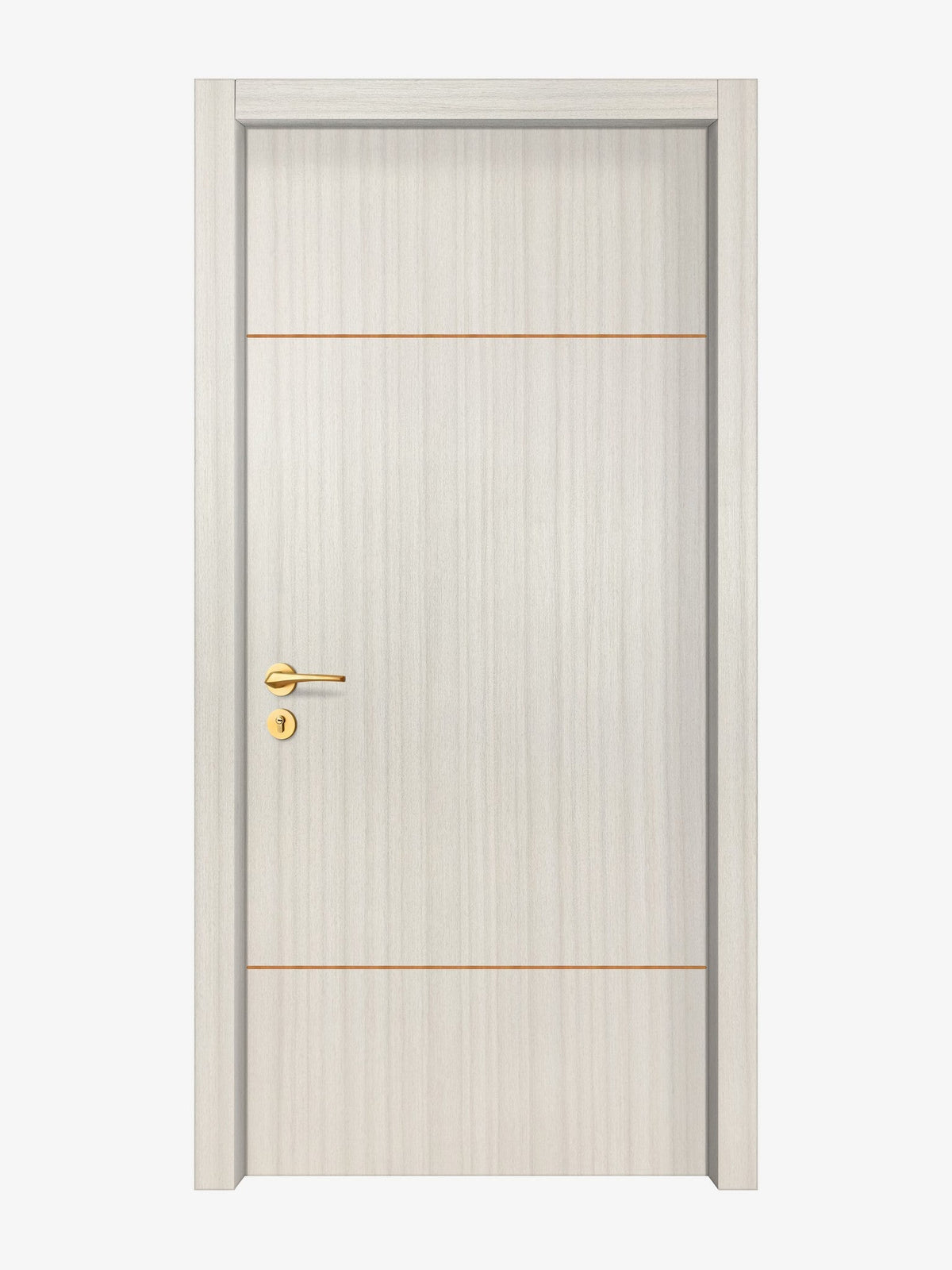 Ivory Oak  Interior Door Slab - Elevar 2W Concave Design in Copper Pearl epoxy