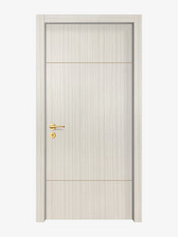 Ivory Oak  Interior Double Door Slabs - Elevar 2W Concave Design in Almond Cream epoxy