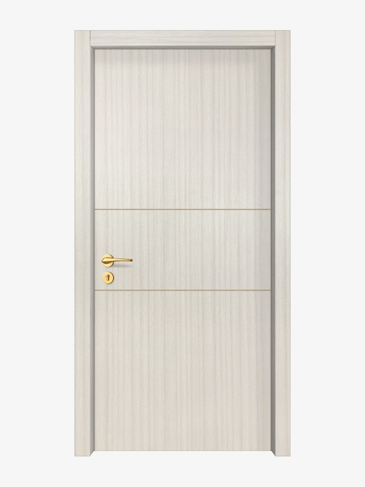 Ivory Oak  Interior Door Slab - Elevar 2N Concave Design in Almond Cream epoxy