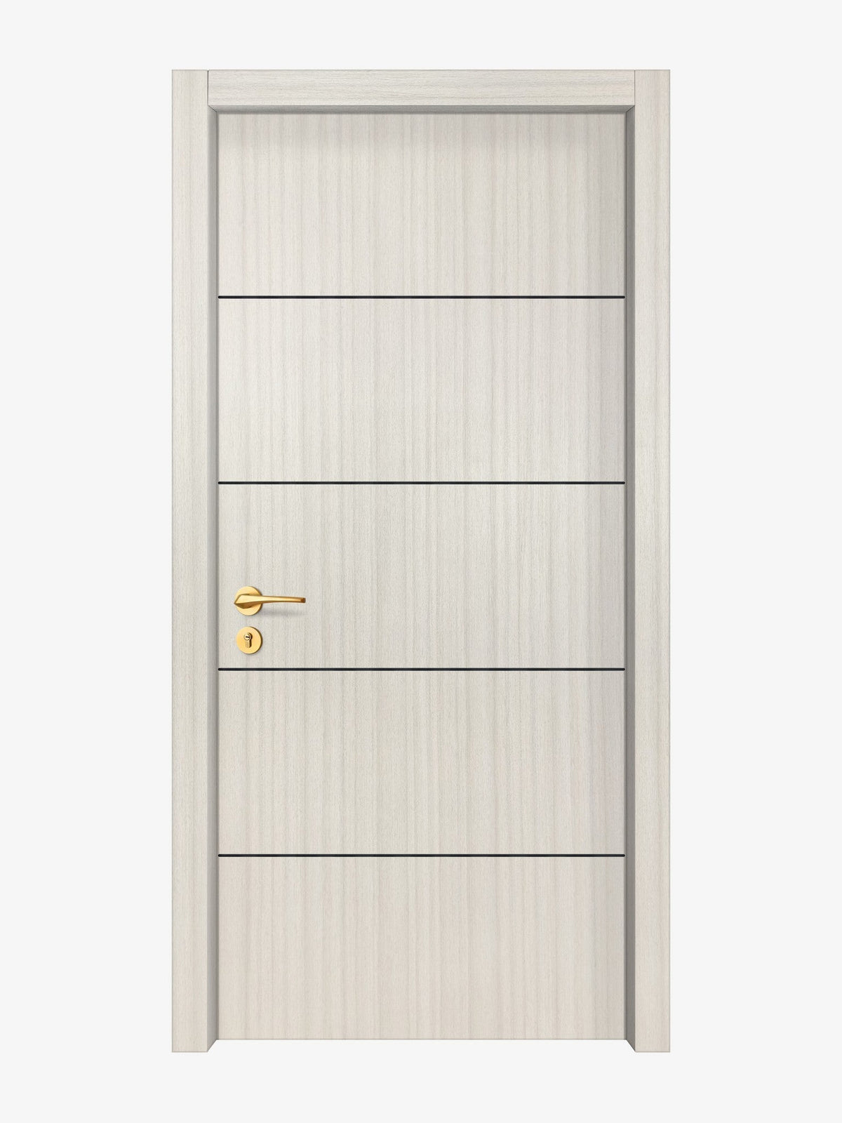 Ivory Oak  Interior Double Door Slabs - Elevar 4 Concave Design in Black Pearl epoxy