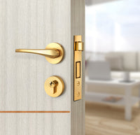Ivory Oak  Interior Double Door Slabs - Elevar 4 Concave Design in Copper Pearl epoxy, angled view