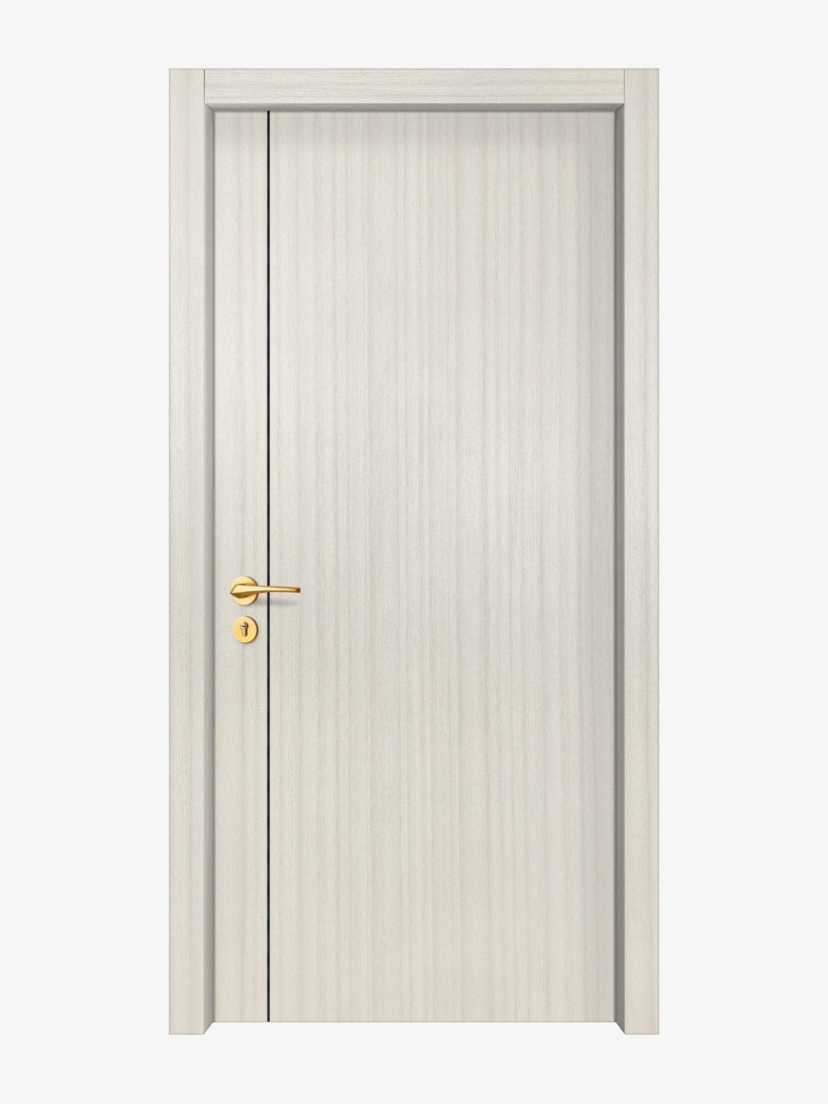 Ivory Oak  Interior Door Slab - Aliyah 1L Concave Design in Black Pearl epoxy