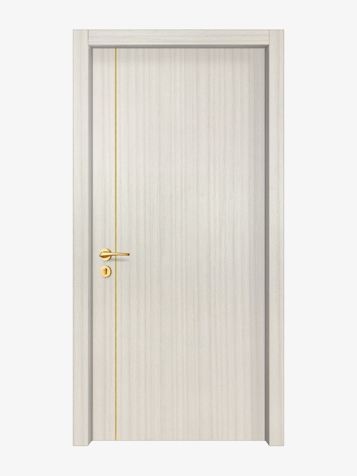 Ivory Oak  Interior Door Slab - Aliyah 1L Concave Design in Solar Gold epoxy