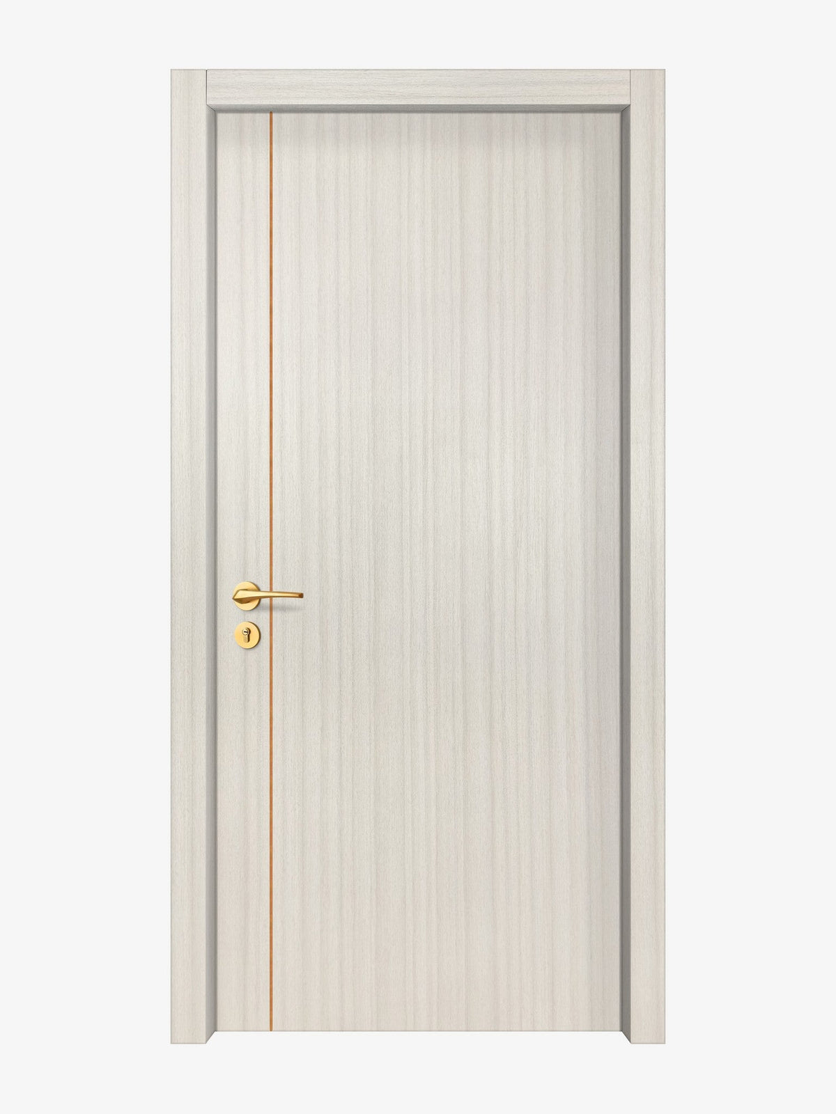 Ivory Oak  Interior Double Door Slabs - Aliyah 1L Concave Design in Copper Pearl epoxy