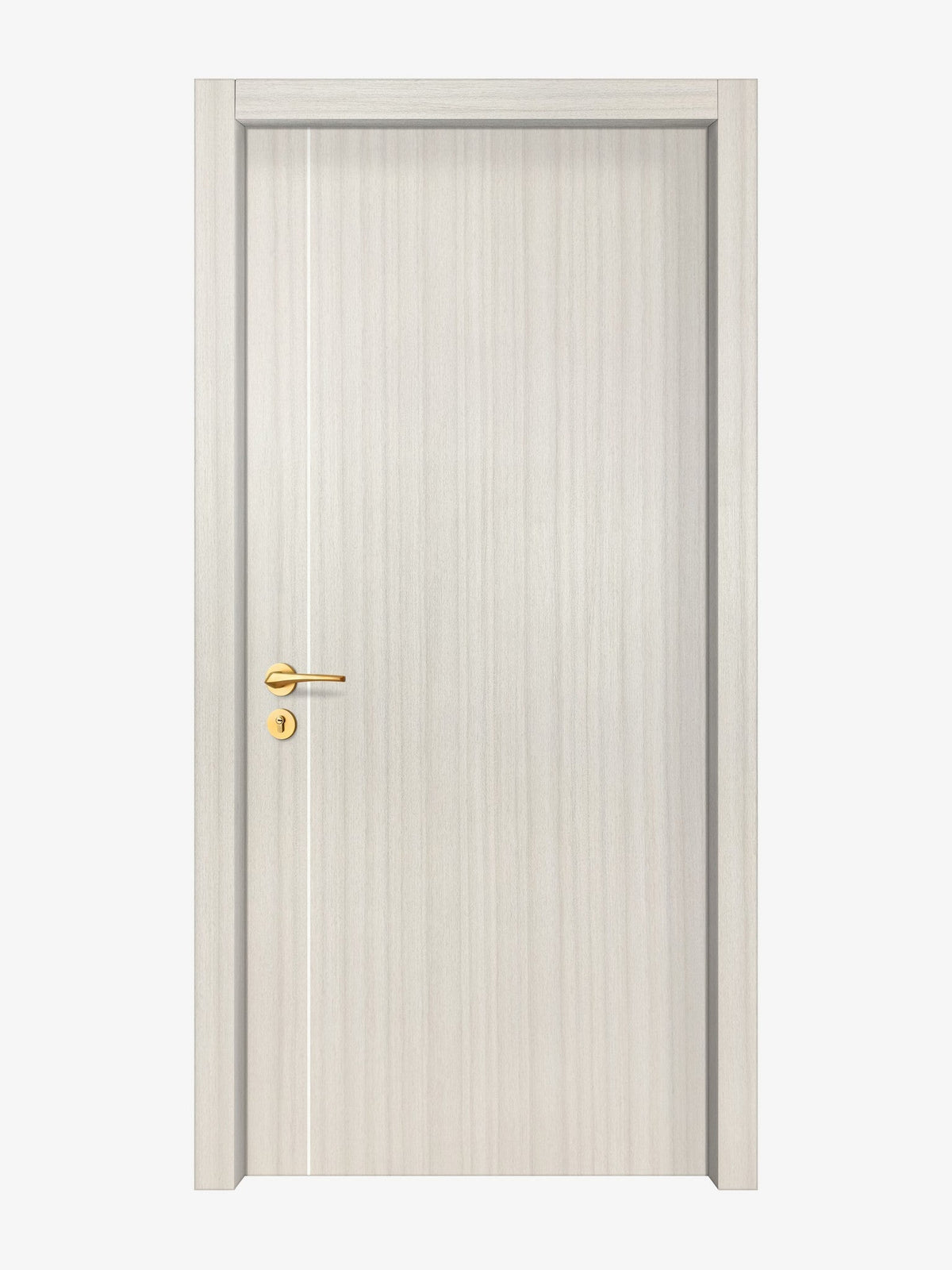 Ivory Oak  Interior Door Slab - Aliyah 1L Concave Design in Bright White epoxy