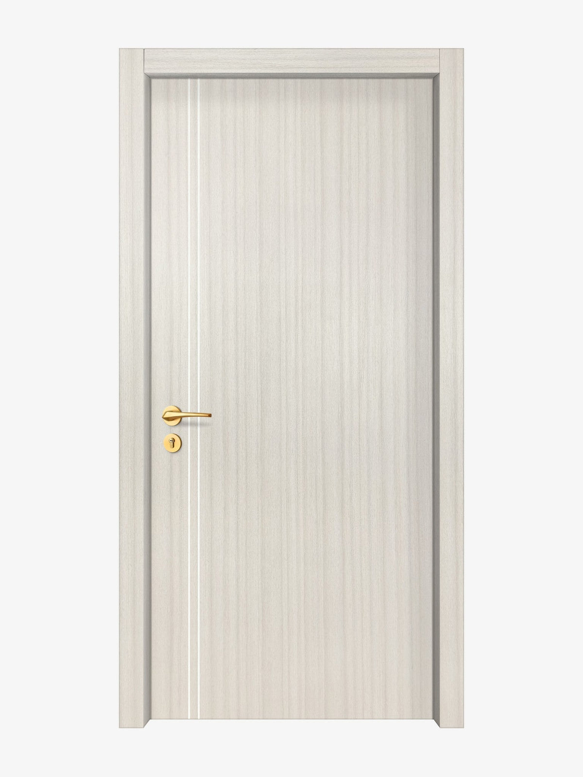 Ivory Oak  Interior Door Slab - Aliyah 2L Concave Design in Bright White epoxy