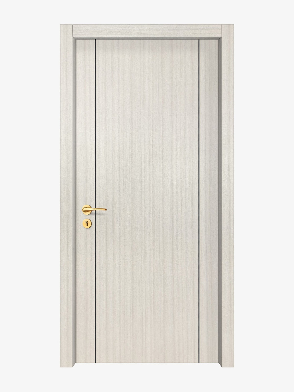 Ivory Oak  Interior Double Door Slabs - Aliyah 2 Concave Design in Black Pearl epoxy