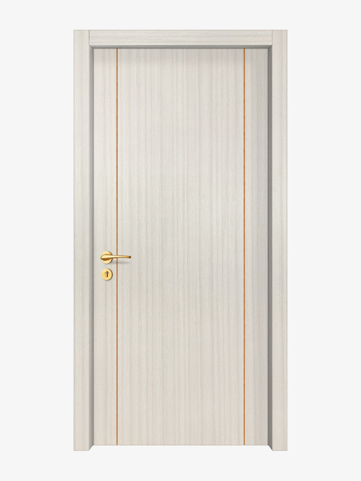 Ivory Oak  Interior Double Door Slabs - Aliyah 2 Concave Design in Copper Pearl epoxy