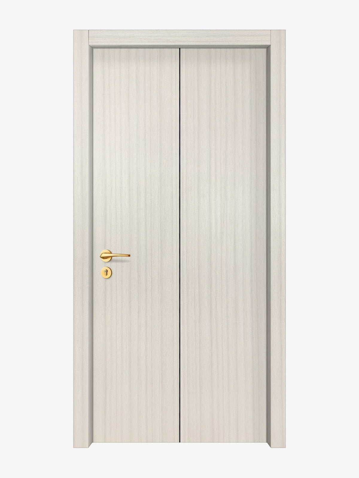 Ivory Oak  Interior Double Door Slabs - Aliyah 1C Concave Design in Black Pearl epoxy