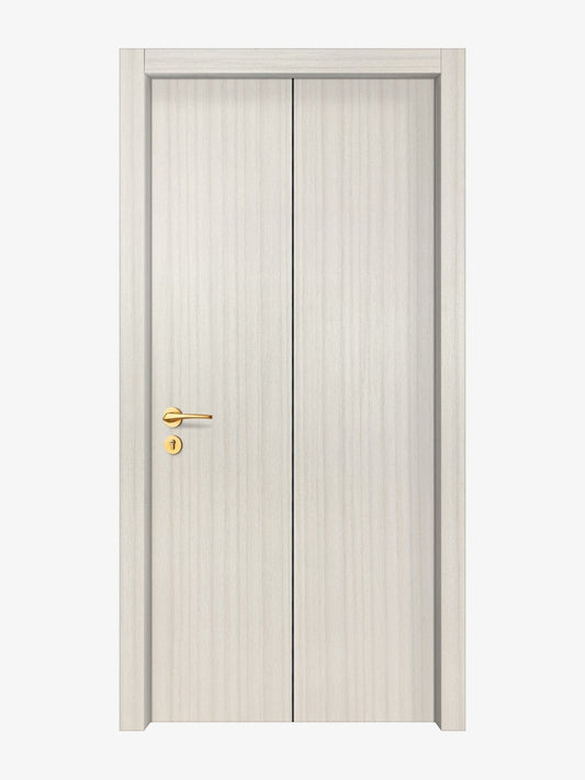 Ivory Oak  Interior Double Door Slabs - Aliyah 1C Concave Design in Black Pearl epoxy