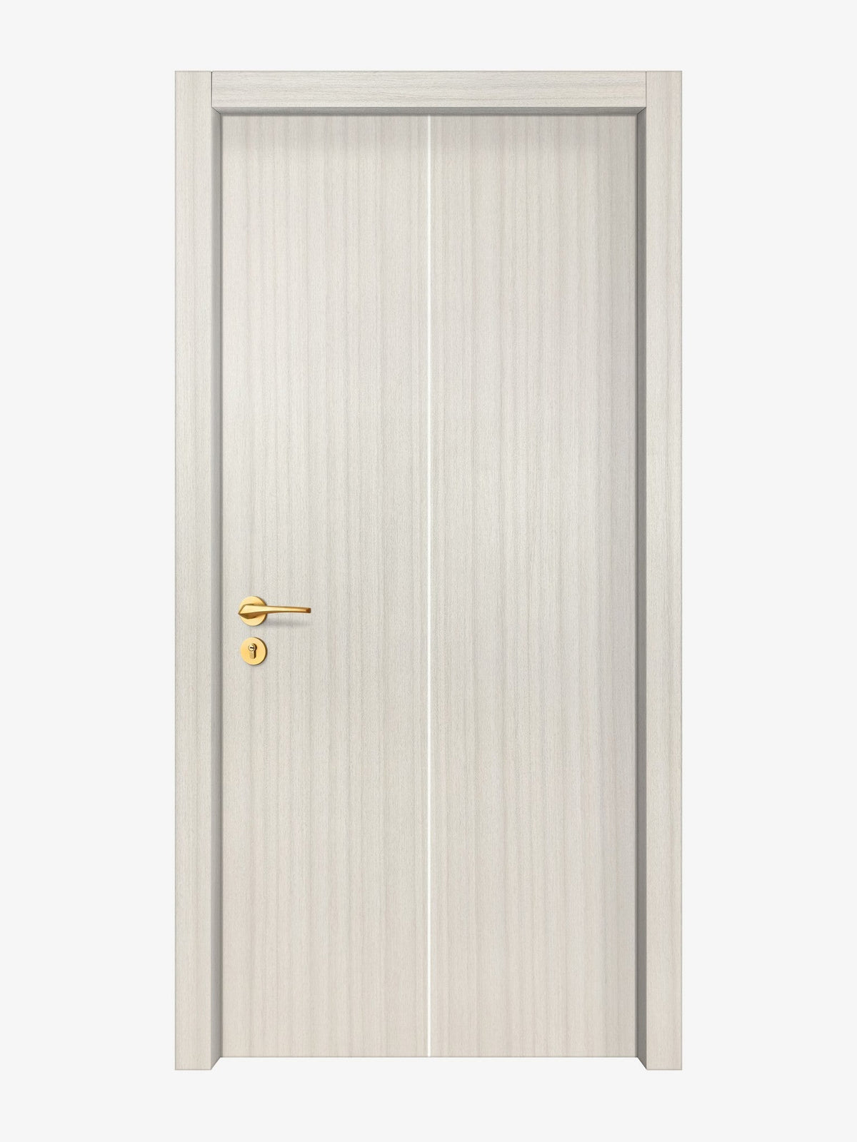 Ivory Oak  Interior Door Slab - Aliyah 1C Concave Design in Bright White epoxy