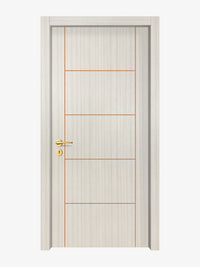 Ivory Oak  Interior Door Slab - Scala 4 Concave Design in Copper Pearl epoxy