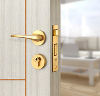 Ivory Oak  Interior Double Door Slabs - Scala 4 Concave Design in Copper Pearl epoxy, angled view