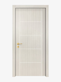 Ivory Oak  Interior Door Slab - Scala 4 Concave Design in Bright White epoxy