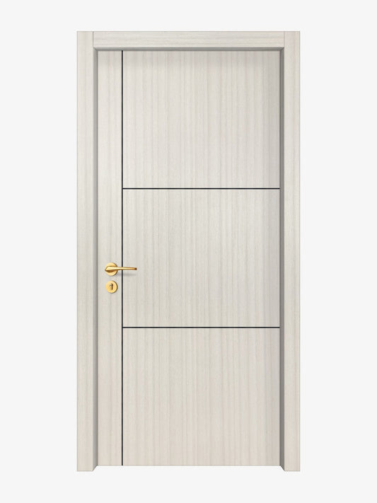 Ivory Oak  Interior Double Door Slabs - Axis 2 Concave Design in Black Pearl epoxy