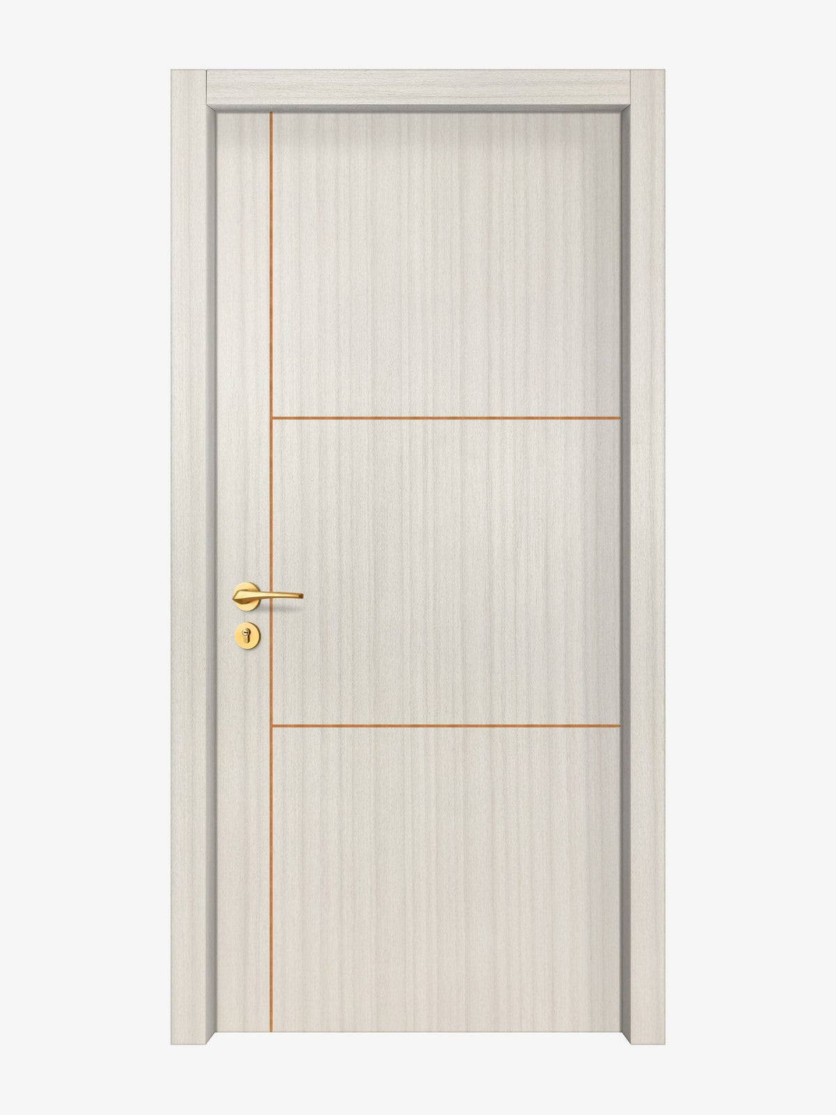 Ivory Oak  Interior Door Slab - Axis 2 Concave Design in Copper Pearl epoxy