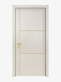 Ivory Oak  Interior Door Slab - Axis 2 Concave Design in Copper Pearl epoxy