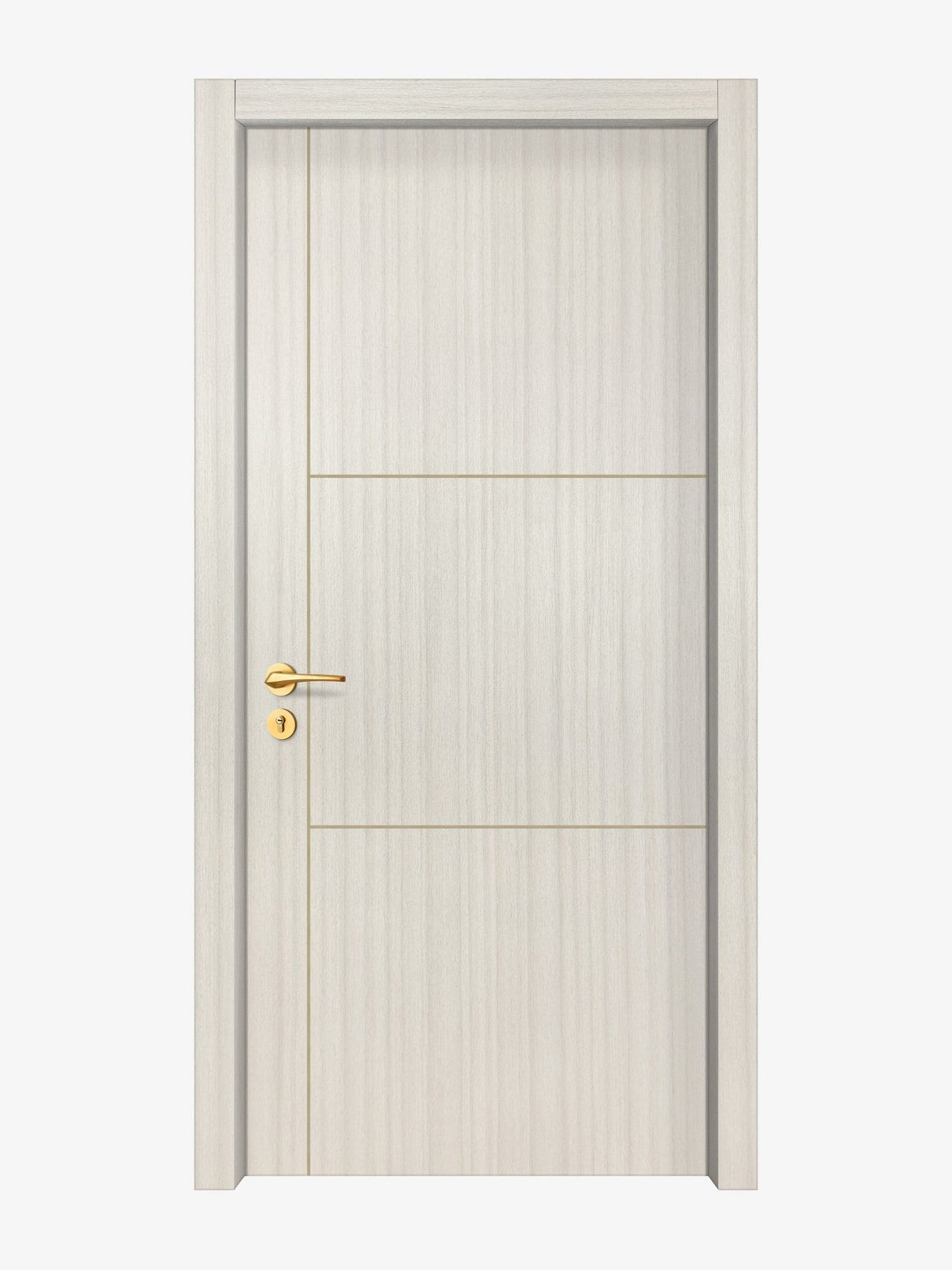Ivory Oak  Interior Double Door Slabs - Axis 2 Concave Design in Almond Cream epoxy