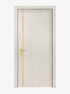 Ivory Oak Interior Door Slab - Aliyah 1L Inlay Design (I2201)