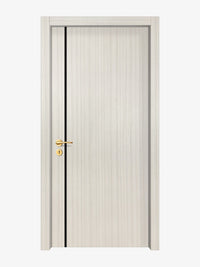 Ivory Oak  Interior Double Door Slabs - Aliyah 1L Inlay Design in Glossy Black epoxy