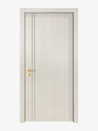 Ivory Oak  Interior Door Slab - Aliyah 2L Inlay Design in Satin Silver epoxy