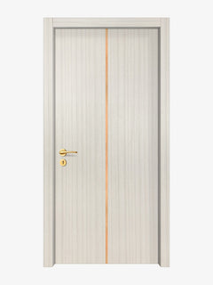 Ivory Oak Interior Door Slab - Aliyah 1C Inlay Design (I2204)