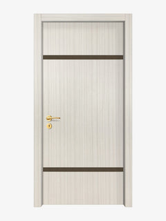 Ivory Oak Interior Door Slab - Elevar 2W Inlay Design (I5001)