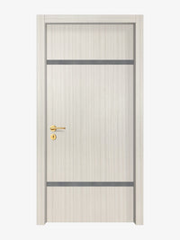 Ivory Oak  Interior Door Slab - Elevar 2W Inlay Design in Gray epoxy