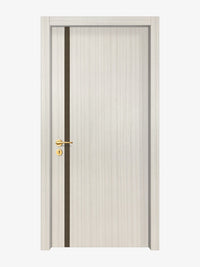 Ivory Oak  Interior Double Door Slabs - Aliyah 1L Inlay Design in Bronze epoxy