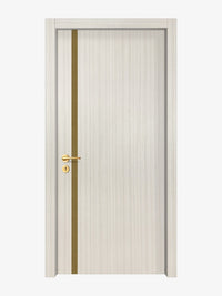 Ivory Oak  Interior Double Door Slabs - Aliyah 1L Inlay Design in Gold epoxy