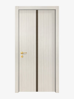 Ivory Oak Interior Door Slab - Aliyah 1C Inlay Design (I5204)