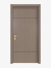 Rich Walnut Interior Door Slab - Elevar 2W Concave Design in Black Pearl epoxy