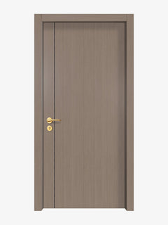 Rich Walnut Interior Double Door Slabs - Aliyah 1L Concave Design