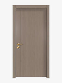 Rich Walnut Interior Door Slab - Aliyah 1L Concave Design in Bright White epoxy