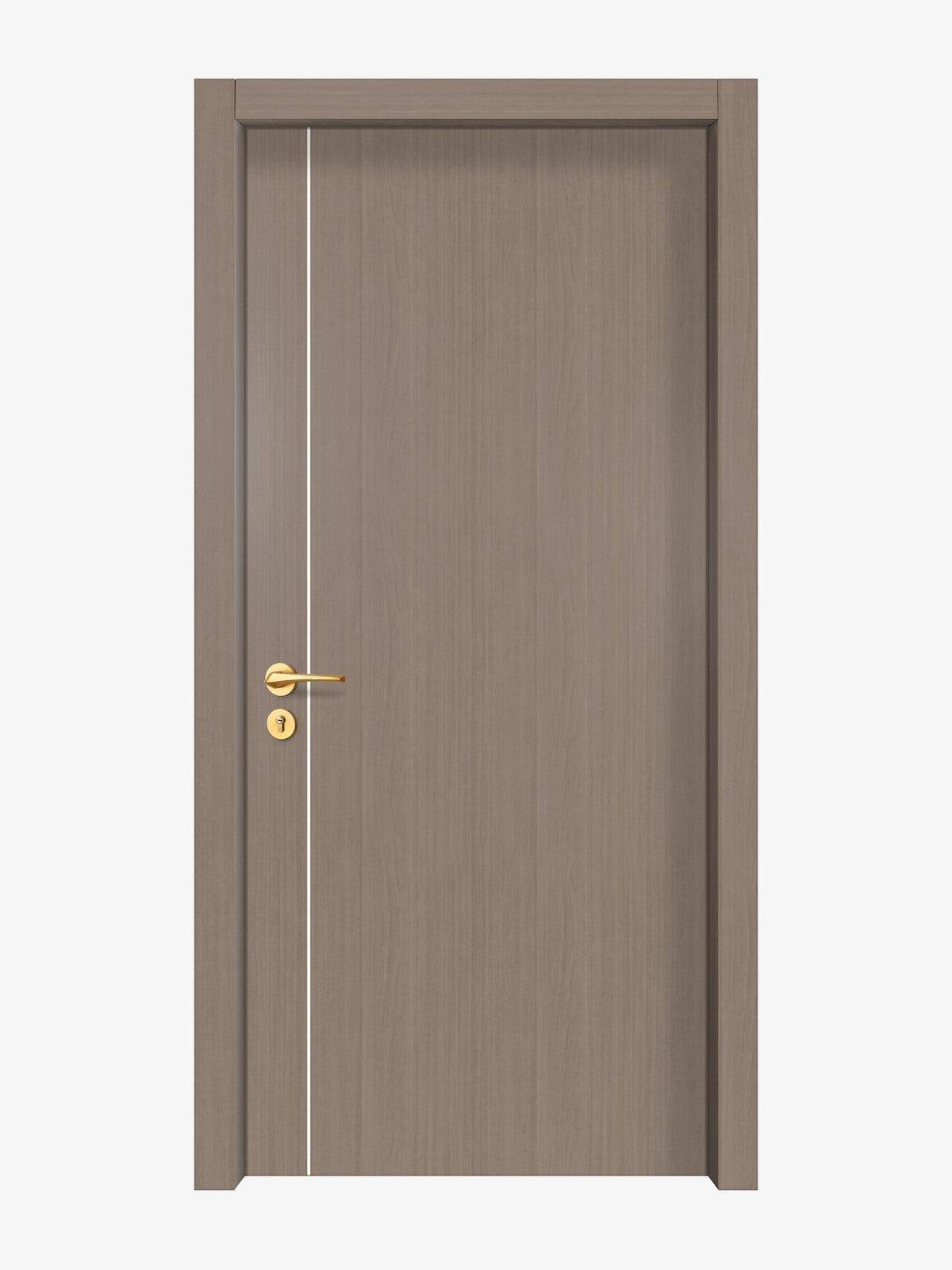 Rich Walnut Interior Double Door Slabs - Aliyah 1L Concave Design in Bright White epoxy