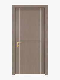Rich Walnut Interior Door Slab - Scala 1 Concave Design in Bright White epoxy