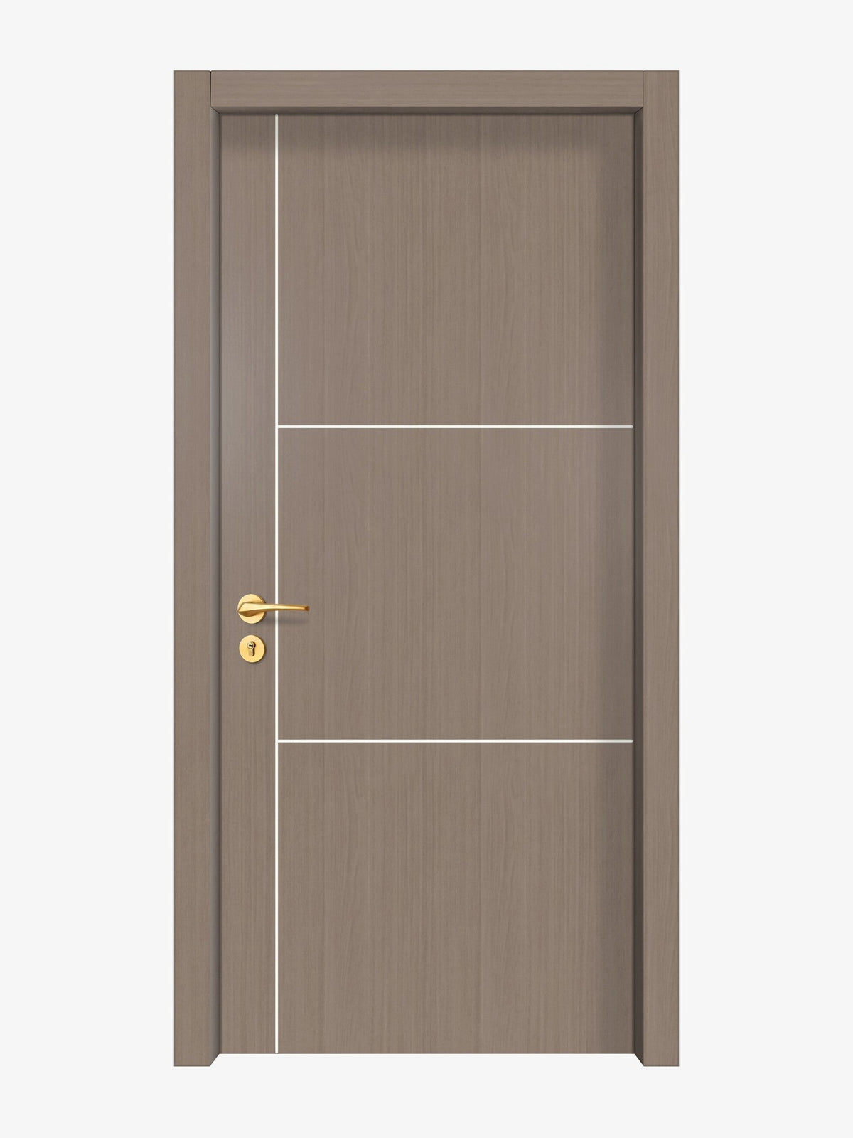 Rich Walnut Interior Double Door Slabs - Axis 2 Concave Design in Bright White epoxy