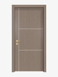 Rich Walnut Interior Double Door Slabs - Axis 2 Concave Design in Bright White epoxy