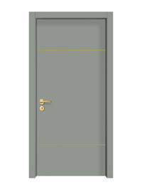 Slate Gray Interior Door Slab - Elevar 2W Concave Design in Solar Gold epoxy