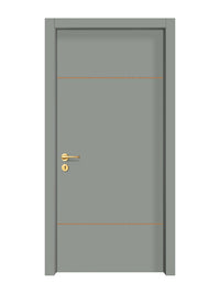 Slate Gray Interior Door Slab - Elevar 2W Concave Design in Copper Pearl epoxy